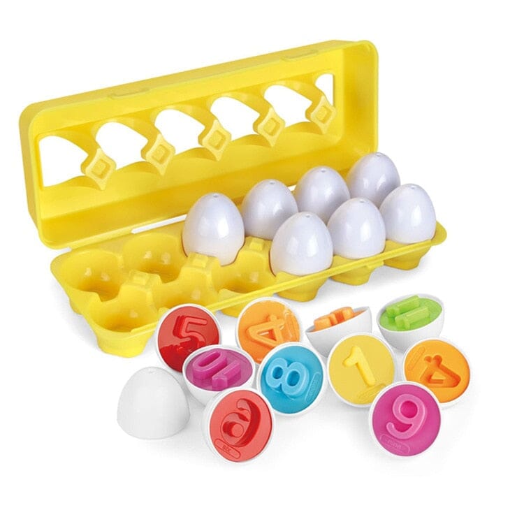 Brinquedo Educativo Ovos Divertidos kids35 cegonhakids 12 Peças Números 