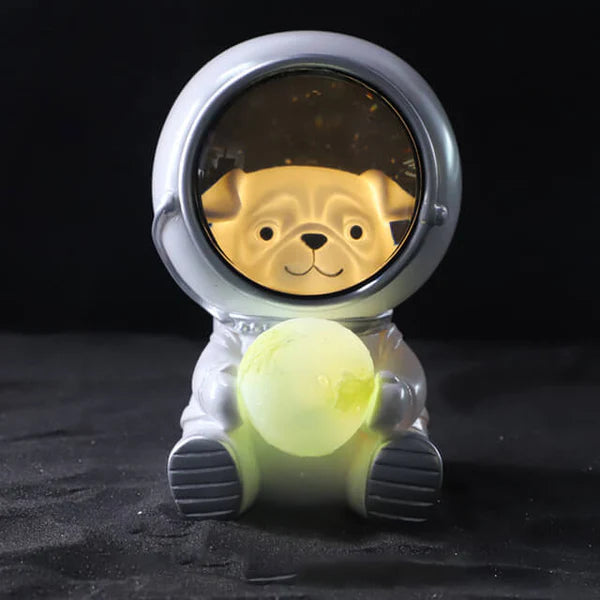 Luminária Pet Astronauta LED abebe61 cegonhakids Cachorro Astronauta 