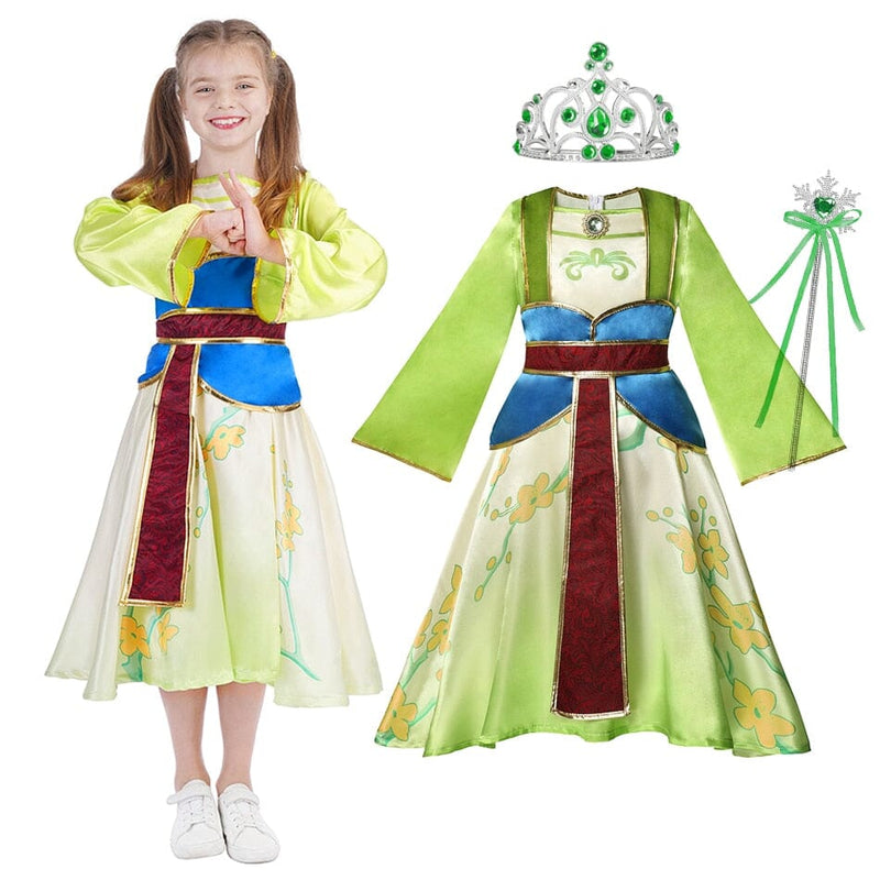 Vestido Fantasia Mulan Luxo fantasia61 cegonhakids 