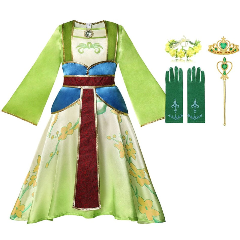 Vestido Fantasia Mulan Luxo fantasia61 cegonhakids 4T (Size 120) 